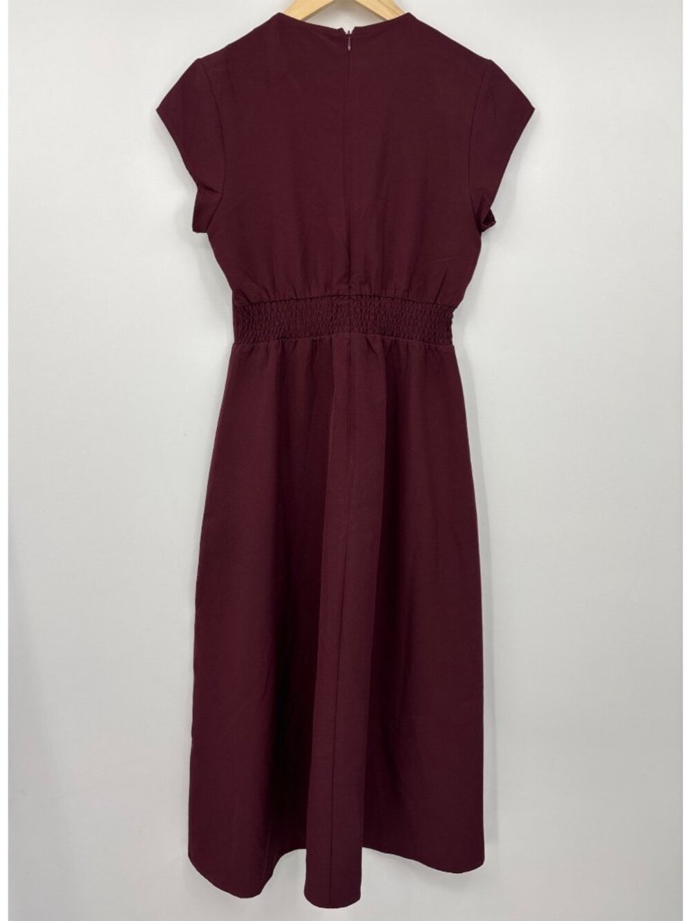 Bohme Neve Cap Sleeve Midi Dress Burgundy Red Size Medium - Picture 5 of 5